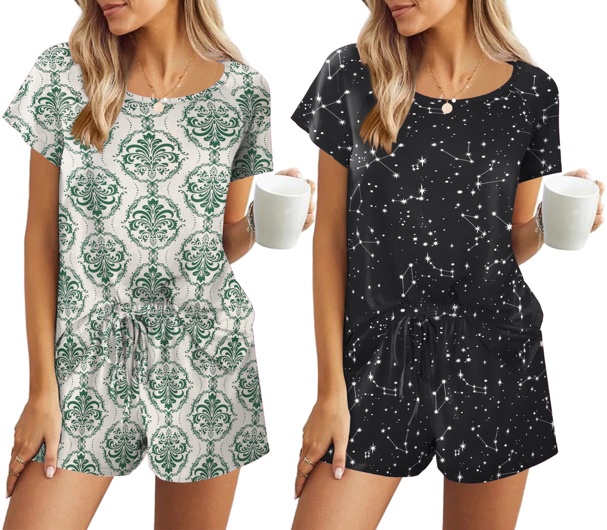 2 Pack Short Sleeve Pajama Set (US Only)