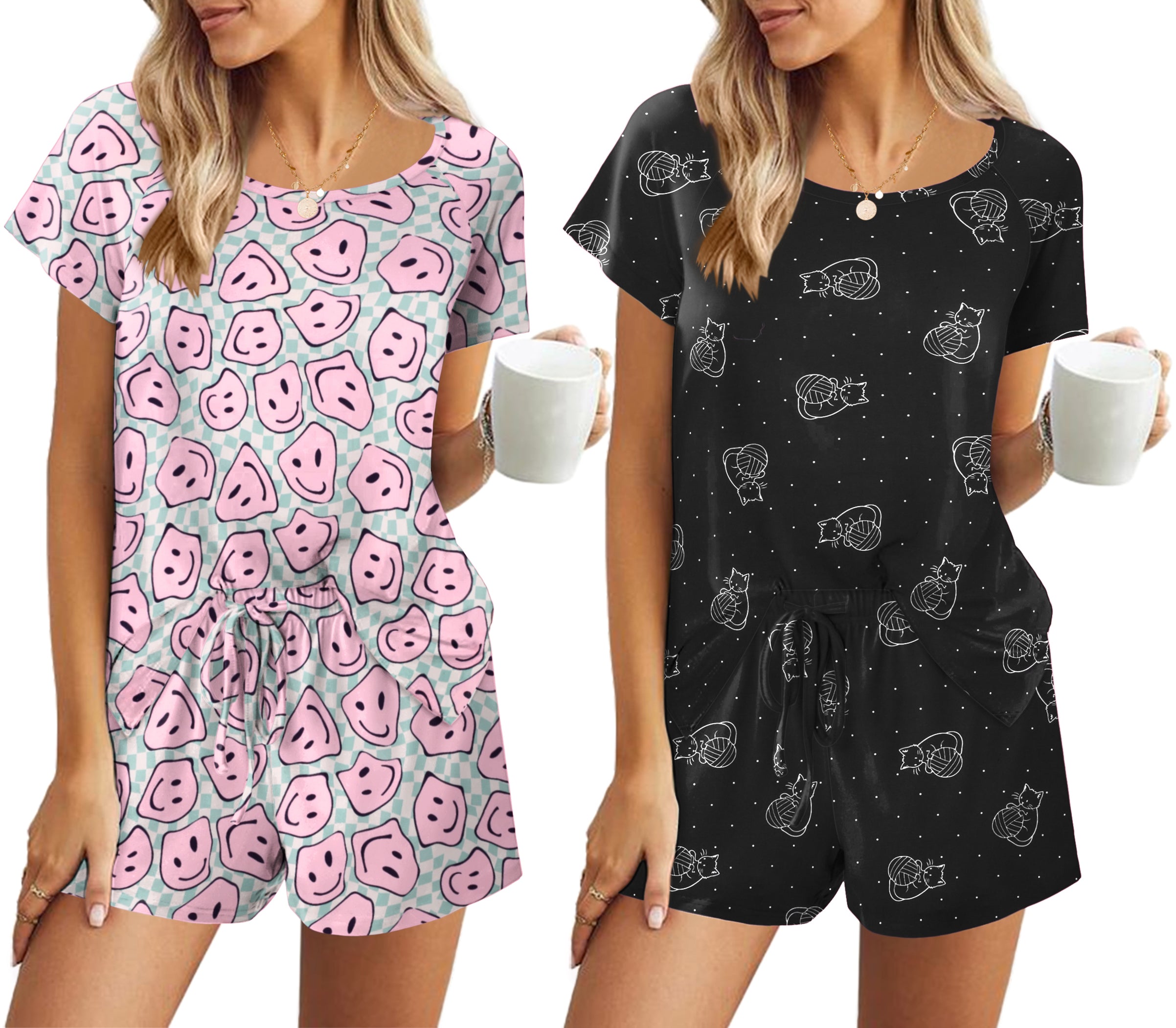 2 Pack Short Sleeve Pajama Set (US Only)