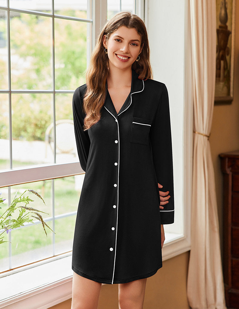 Soft Button Down Nightdress (US Only)