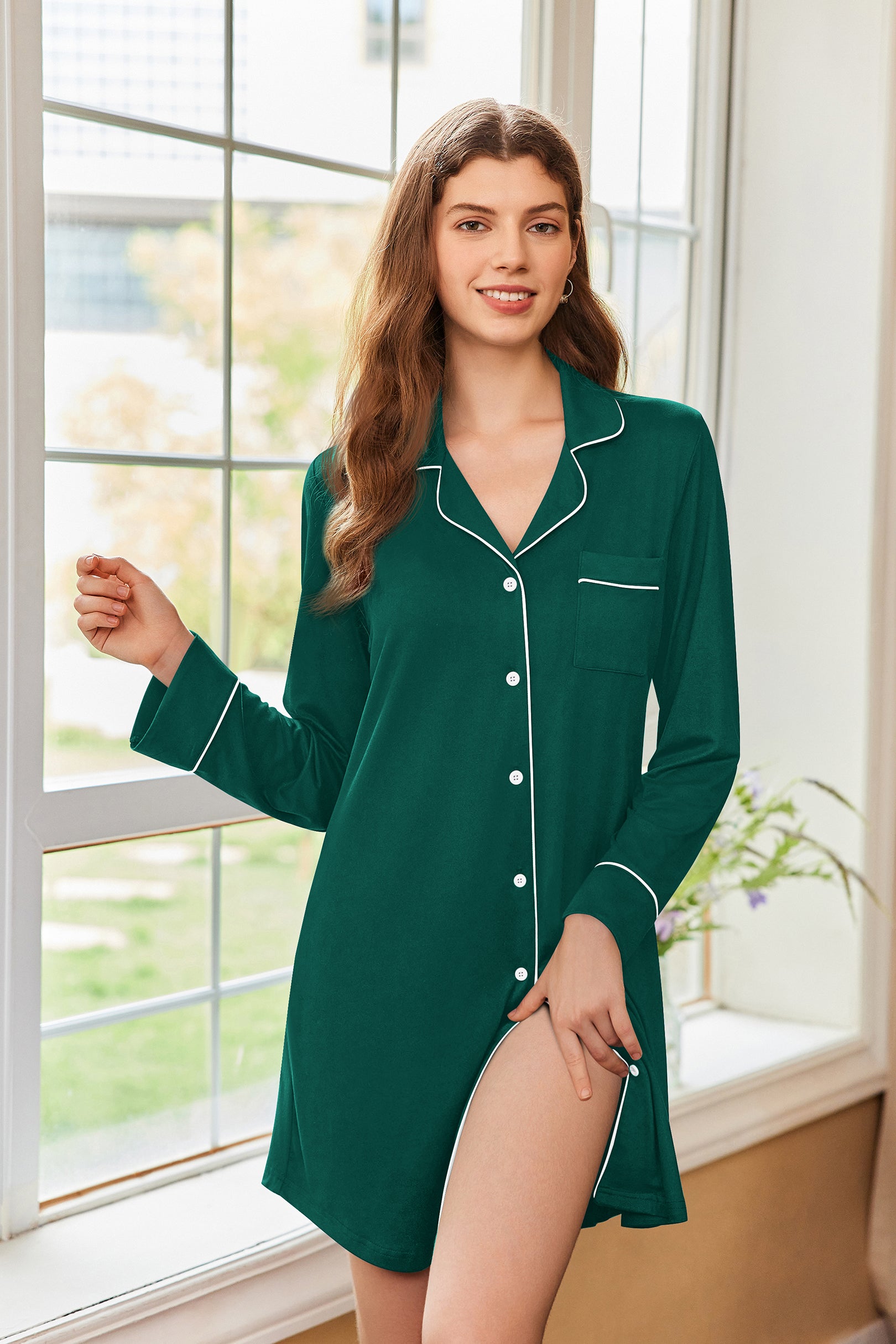 Soft Button Down Nightdress (US Only)