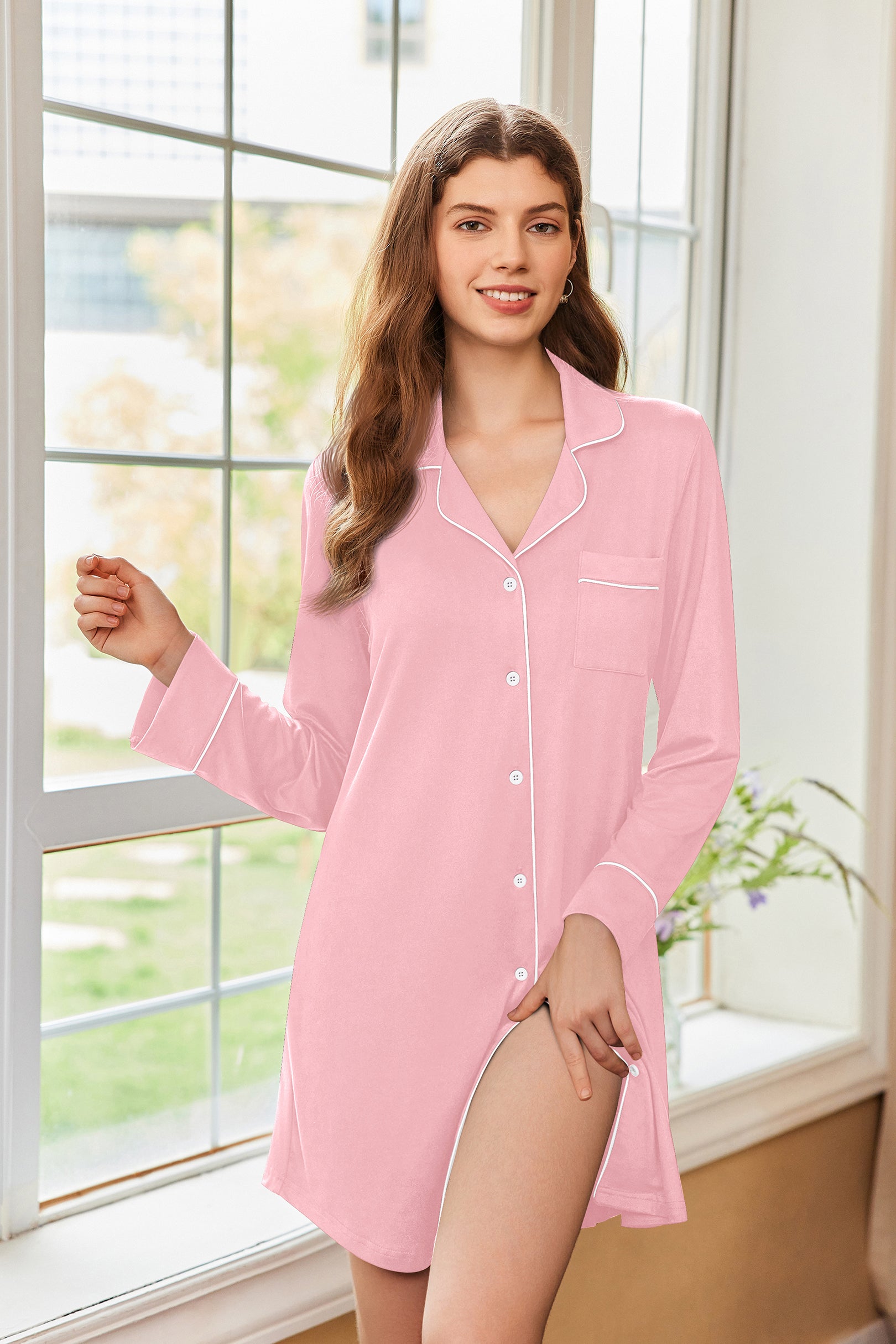 Soft Button Down Nightdress (US Only)