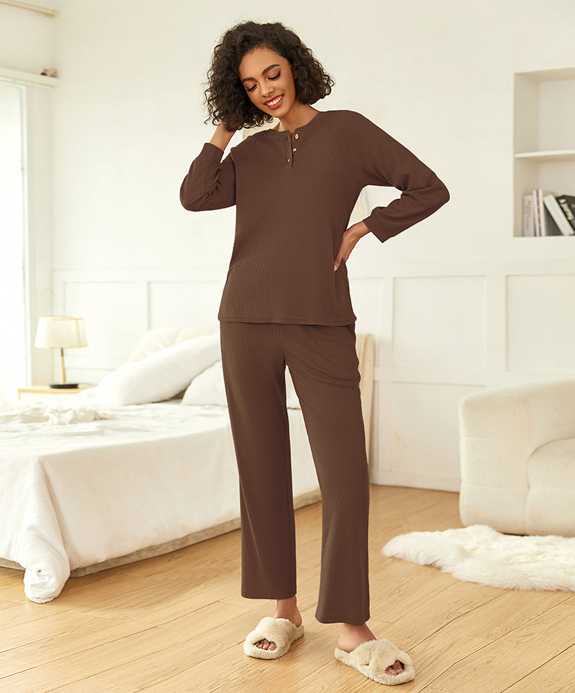 Comfy Waffle Knit Pajama Set (US Only)