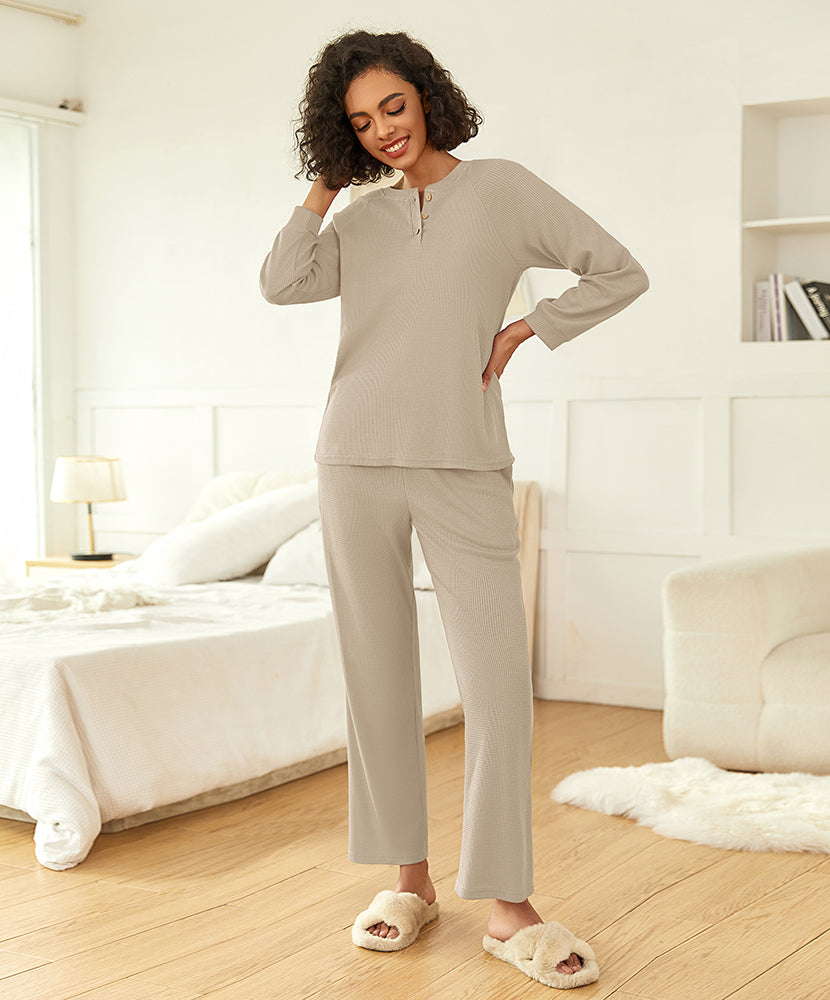 Comfy Waffle Knit Pajama Set (US Only)