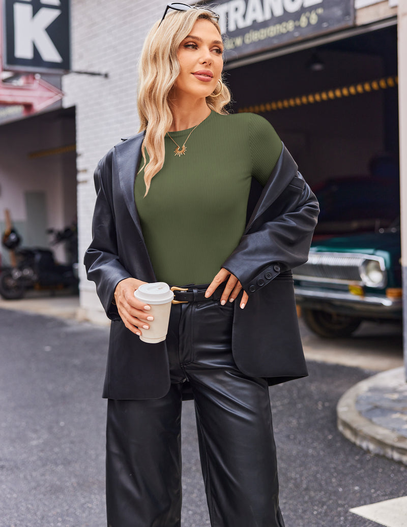 Ekouaer Long Sleeve Shirts 3 Packs Stretchy Tops