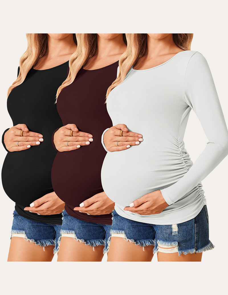 3 Pack Stretchy Maternity Tops (US Only)