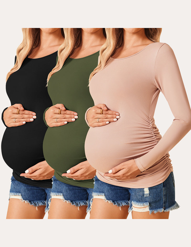 3 Pack Stretchy Maternity Tops (US Only)