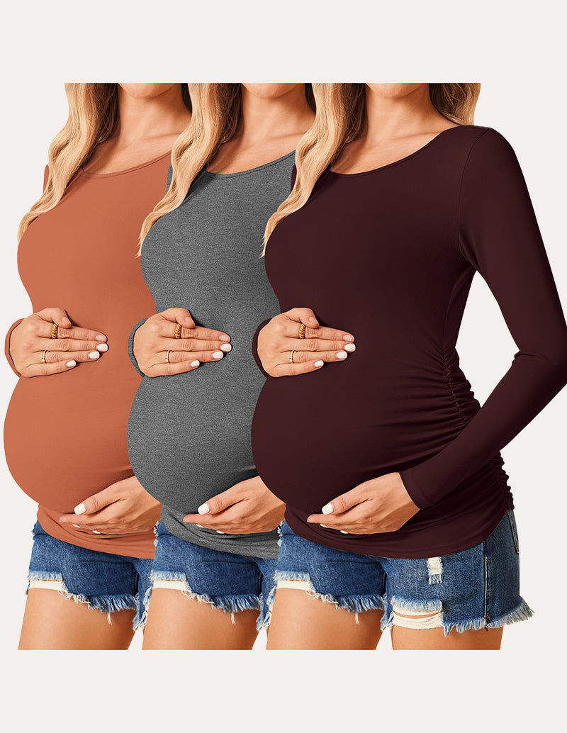 3 Pack Stretchy Maternity Tops (US Only)