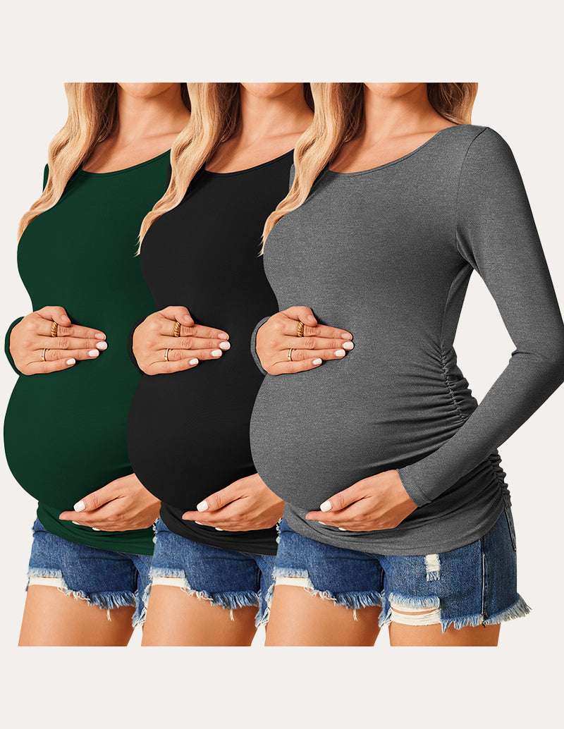 3 Pack Stretchy Maternity Tops (US Only)