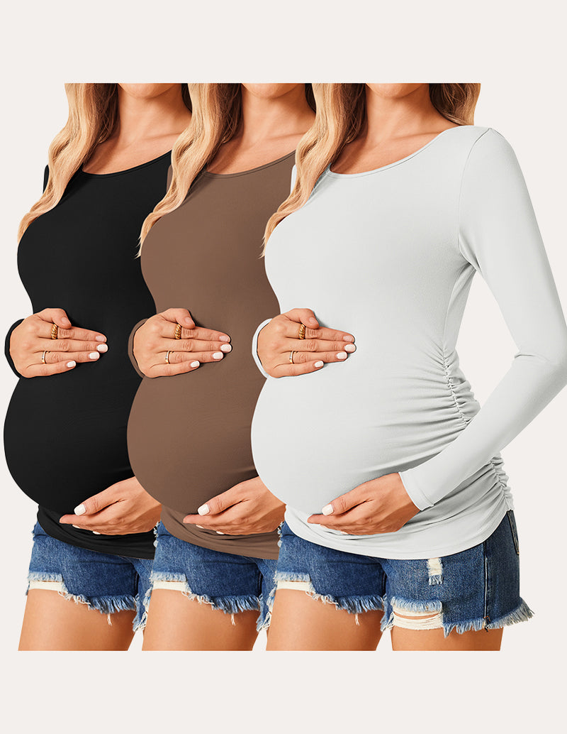 3 Pack Stretchy Maternity Tops (US Only)