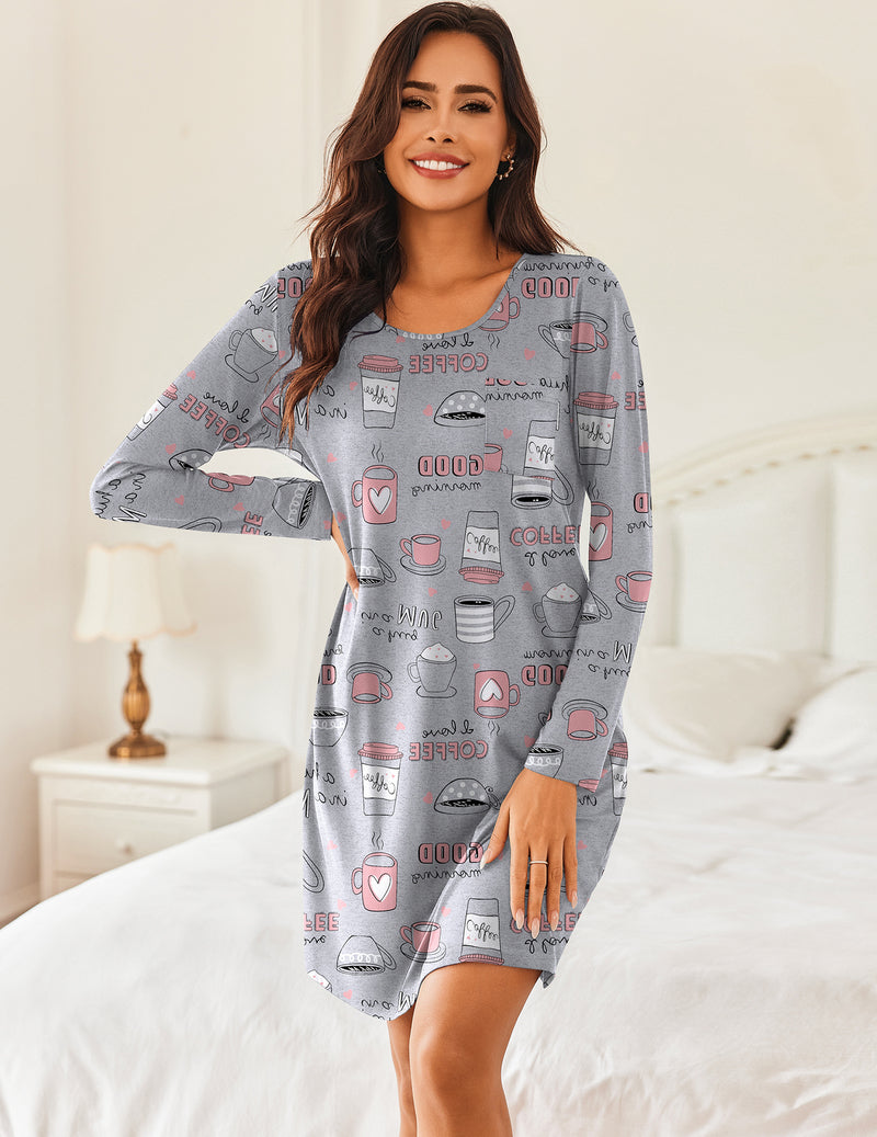 Comfy Soft 2 PCS Sleepshirt Dress (US Only)