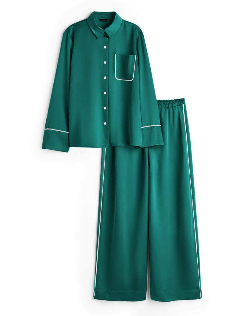 Satin Pajama Sets Button Down Lounge Sets