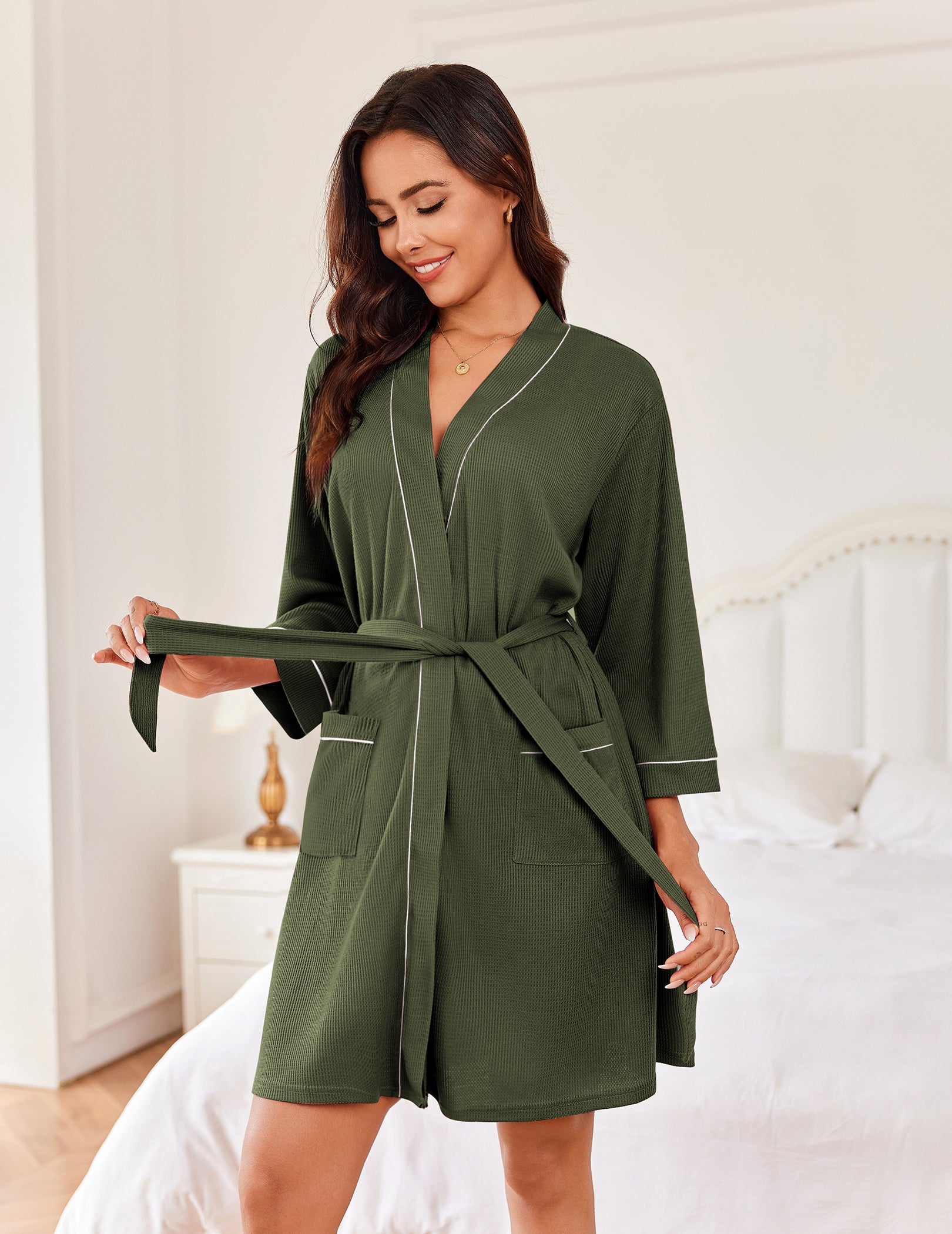 Soft Knee Length Waffle Robes (US Only)