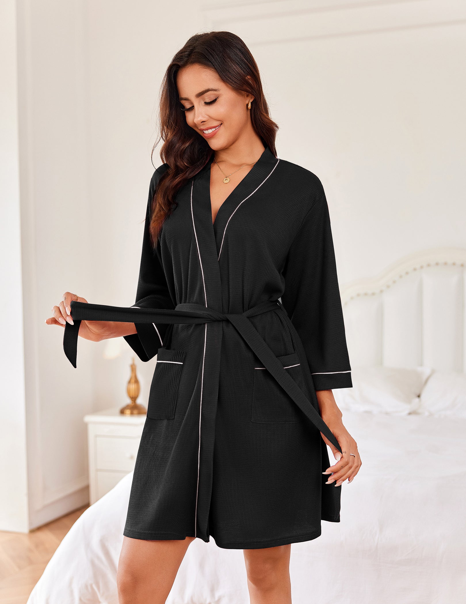 Soft Knee Length Waffle Robes (US Only)