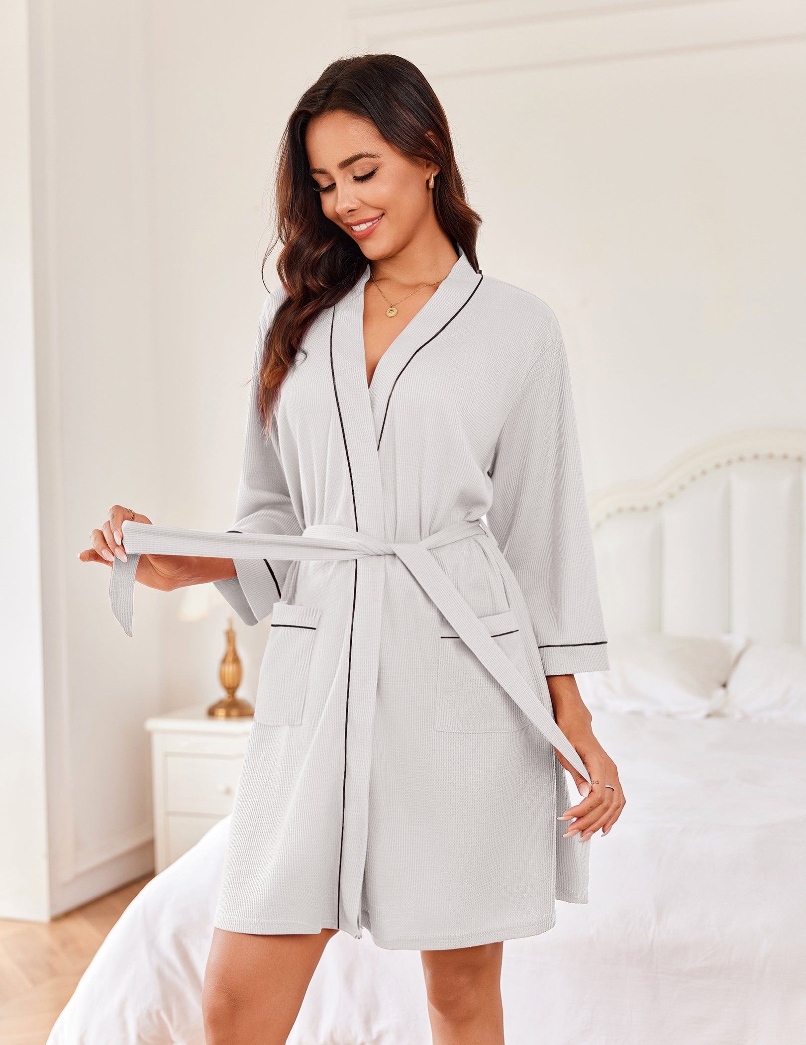 Soft Knee Length Waffle Robes (US Only)