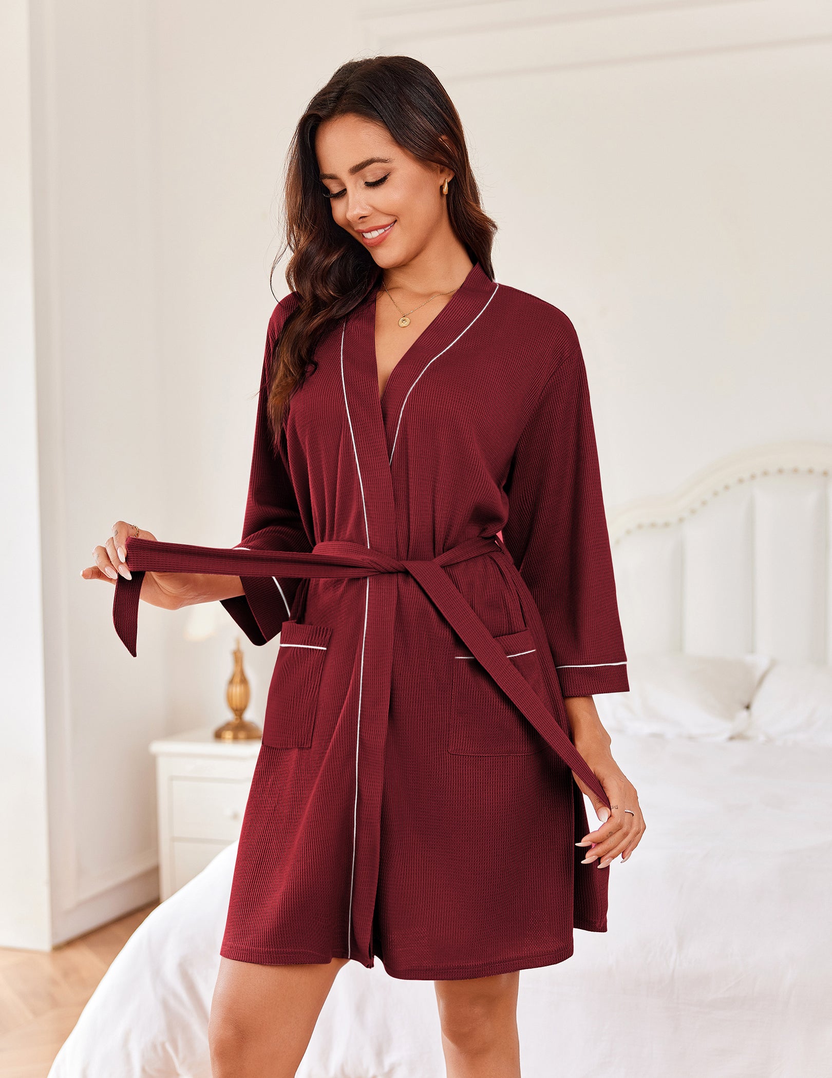 Soft Knee Length Waffle Robes (US Only)