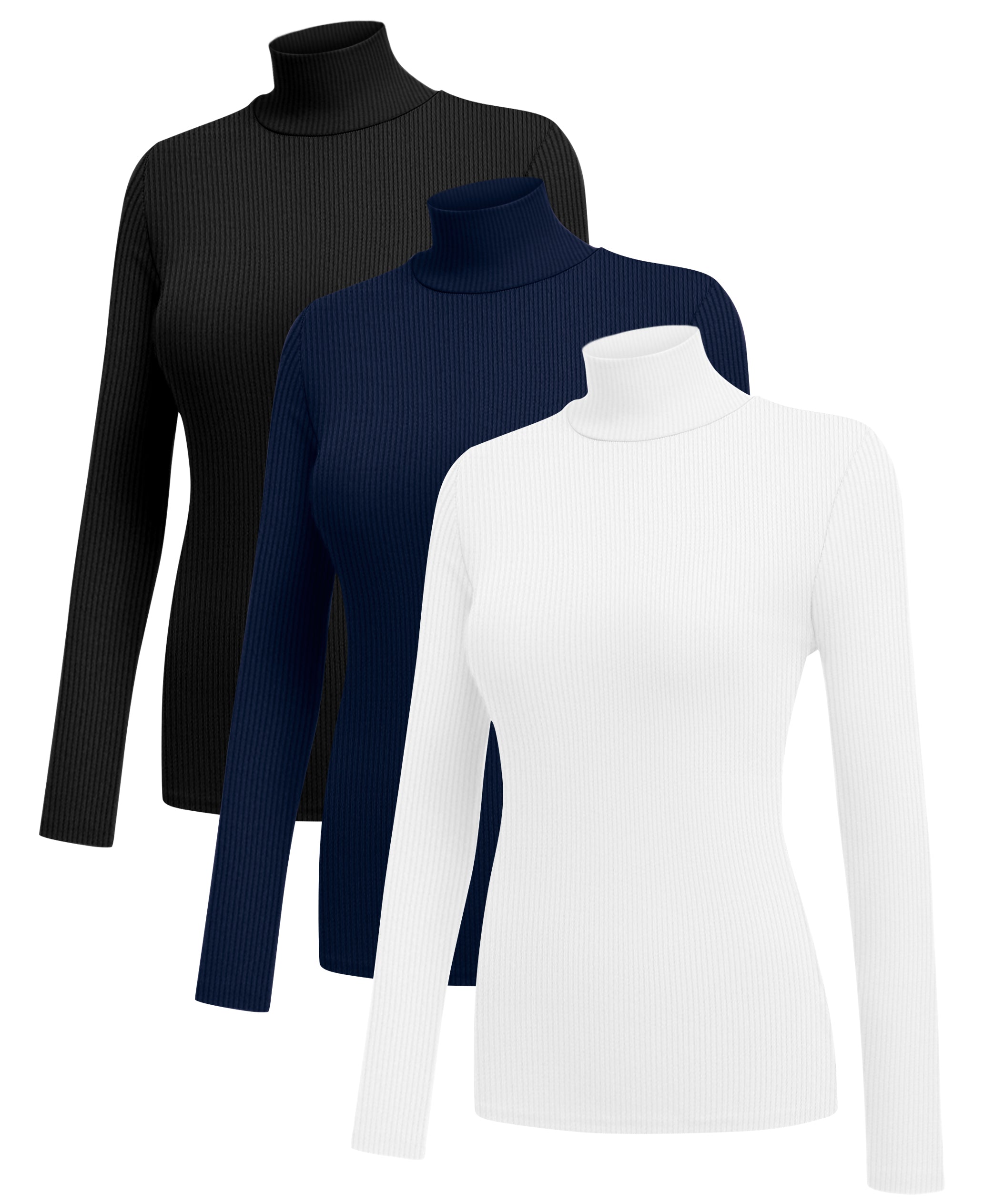 3 Pack Turtleneck Ribbed Thermal (US Only)