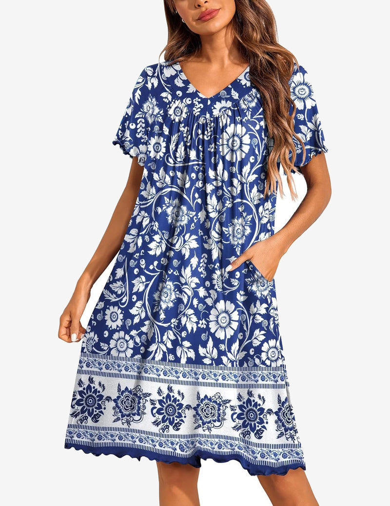 House Dress with Pockets Moo Moo Nightgown