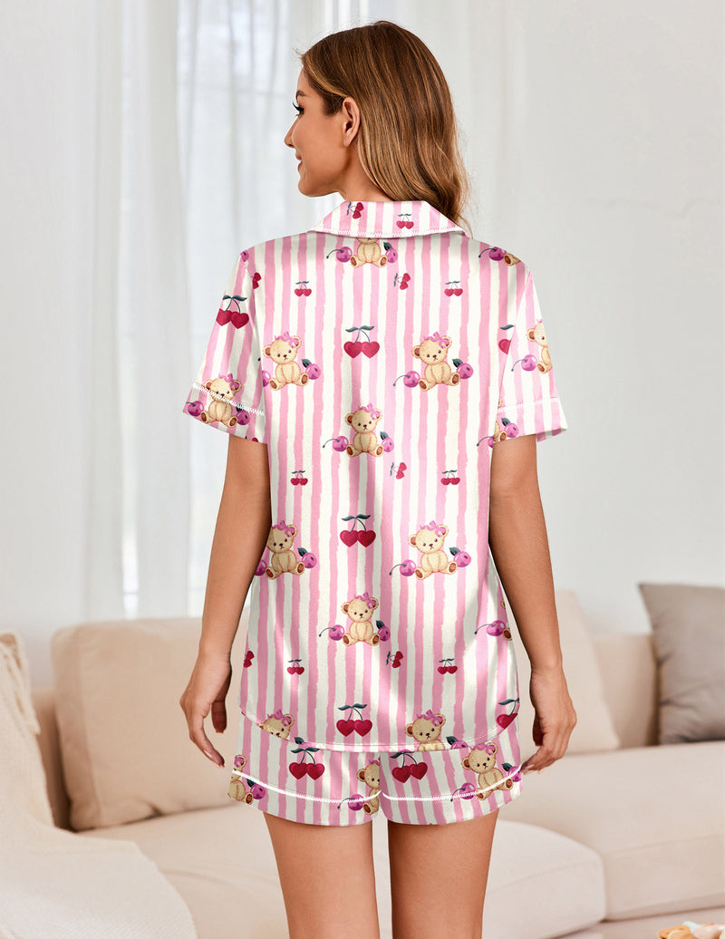 Teddy Luxe Comfort Satin Silk Pajama Sets (US Only)