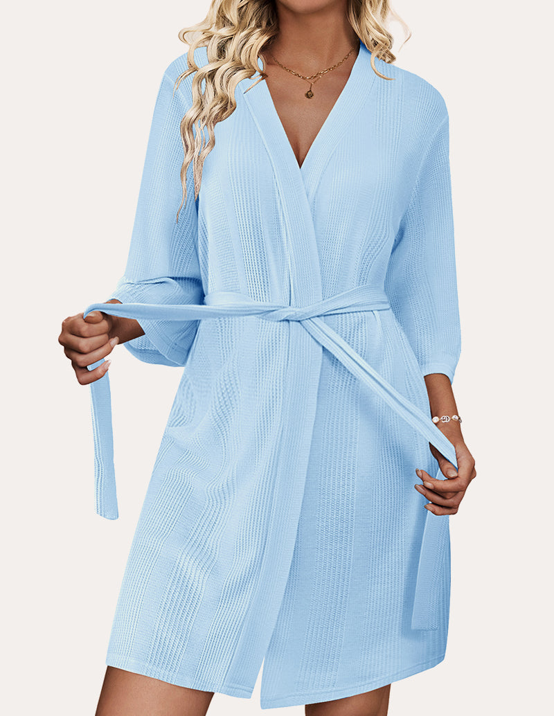 Luxe Comfy Waffle Kimono Bathrobe (US Only)