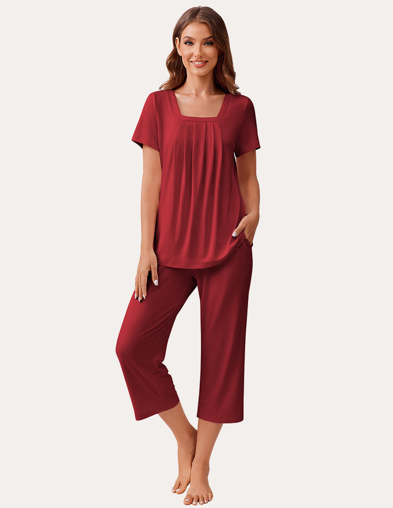 Soft Square Neck Pajama Set (US Only)