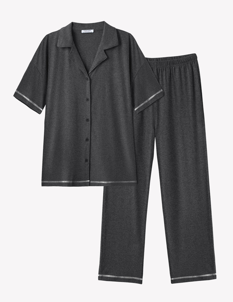 Ekouaer Cotton Pajamas Sets 2 Piece Lounge Set