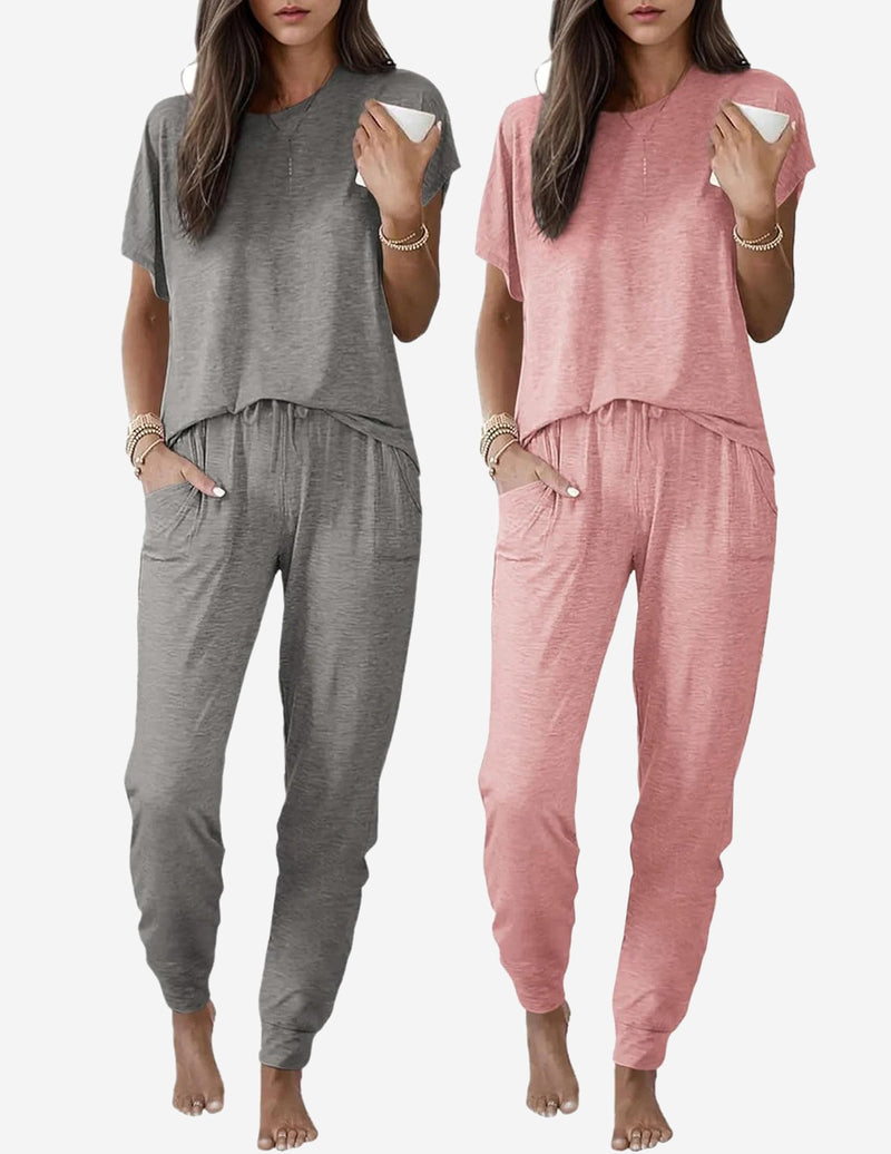 2 Pack Pajama Set Lounge Sets