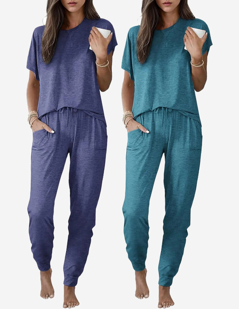 2 Pack Pajama Set Lounge Sets