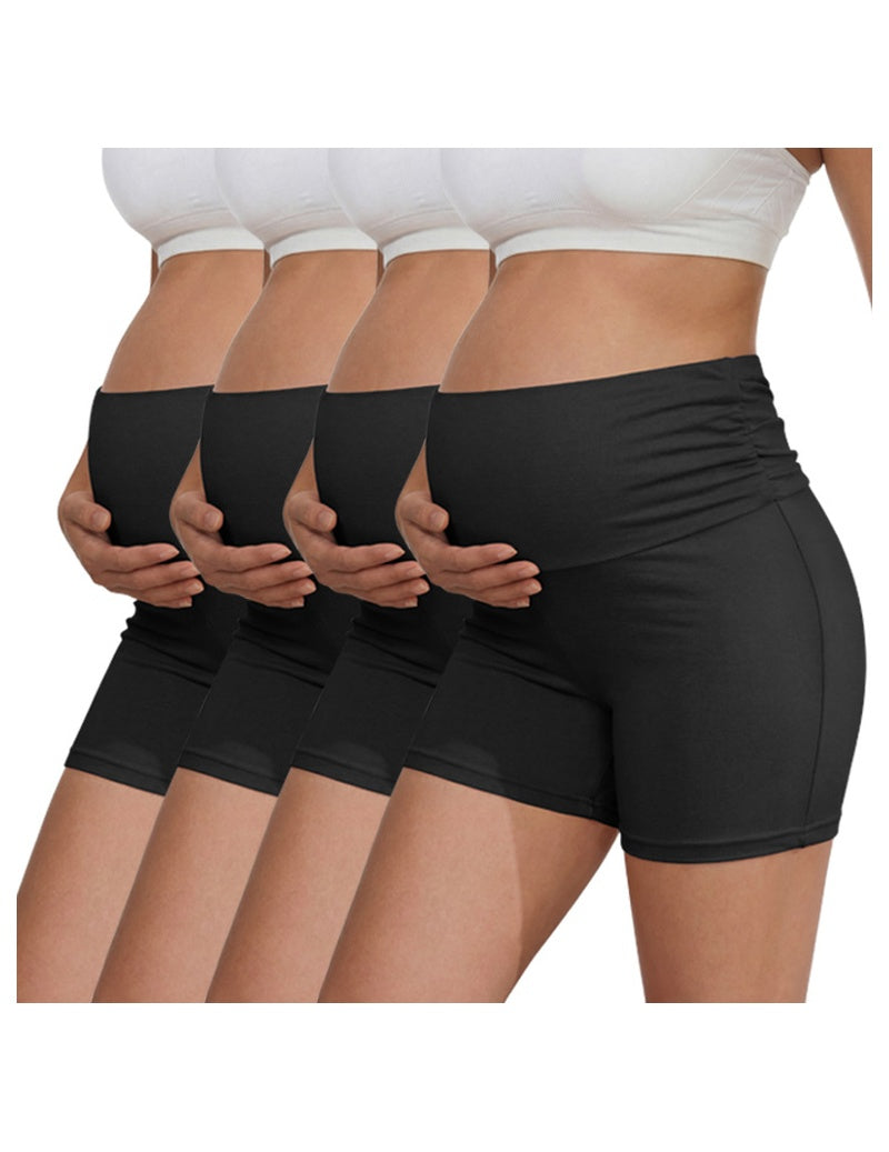 Ekouaer Maternity Biker Shorts Multi-Pack Stretchy Workout