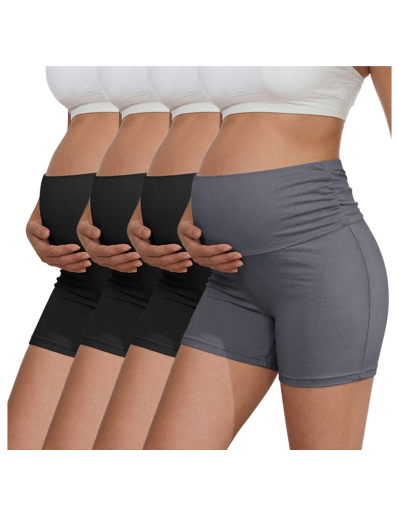 Ekouaer Maternity Biker Shorts Multi-Pack Stretchy Workout