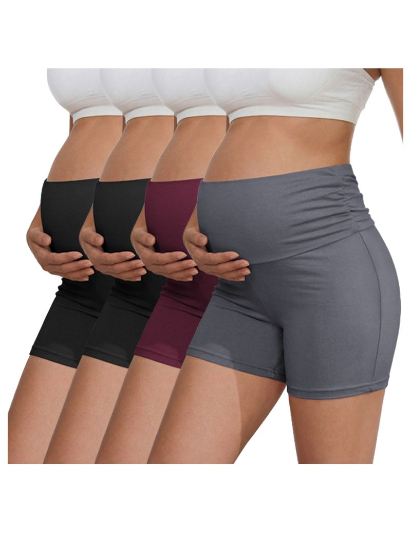 Ekouaer Maternity Biker Shorts Multi-Pack Stretchy Workout