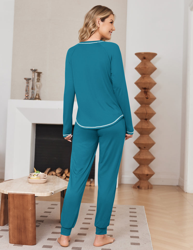 Teddy Pajama Sets 2 Piece Long Sleeves and Joggers Set