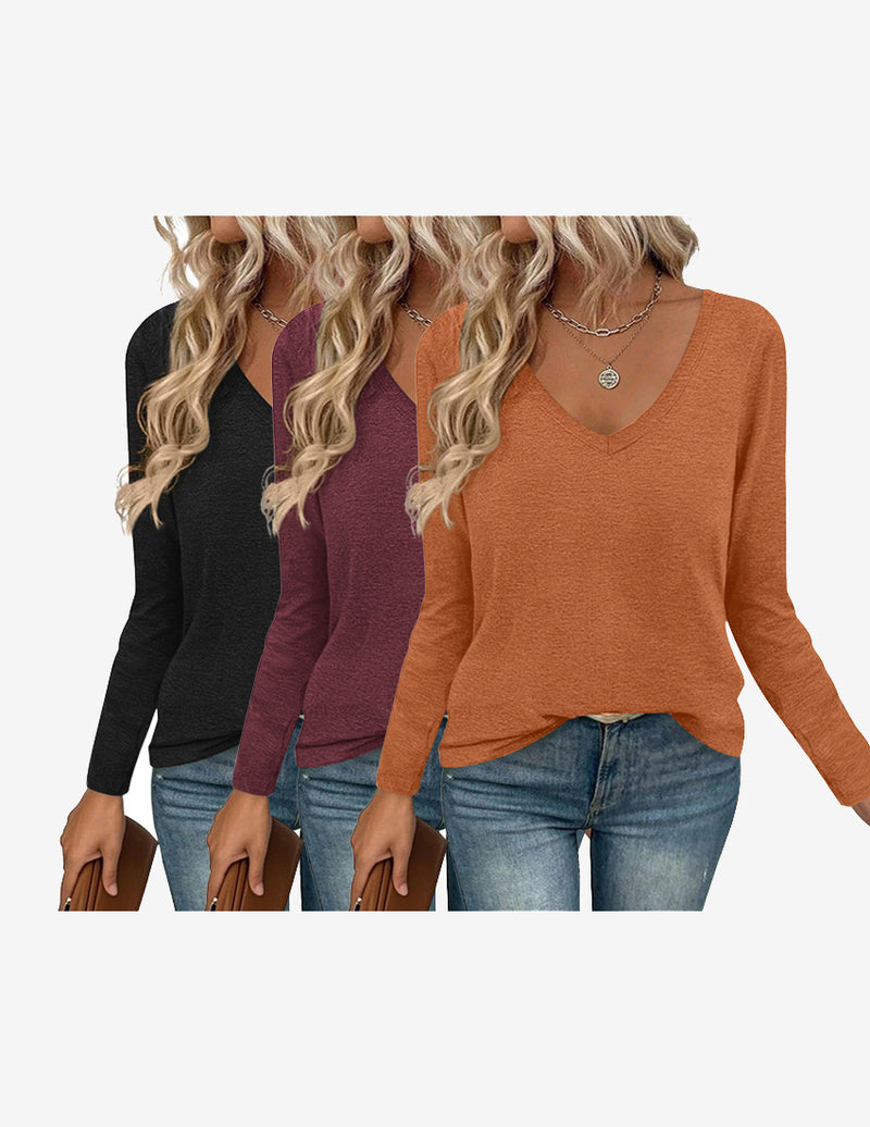 Ekouaer 3 Pack Long Sleeve Shirts Basic Base Tees