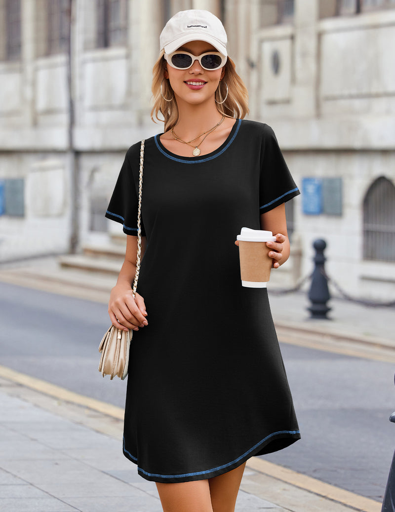 Ekouaer Cotton 3-Pack Short Sleeve Night Gowns