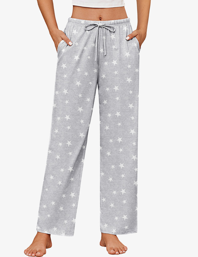 100% Cotton Pajama Pants Casual Drawstring Soft Pj Pants