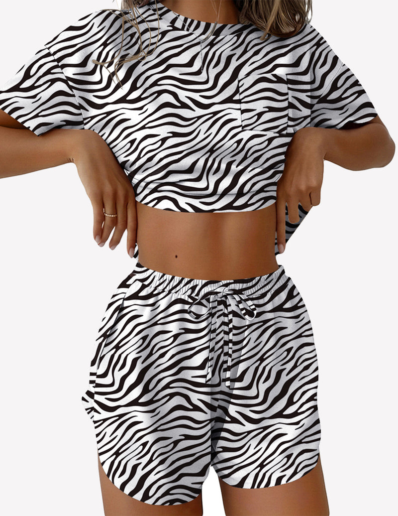 Lounge Sets Side Split Short Pj Sets Cute Pjs 2 Piece