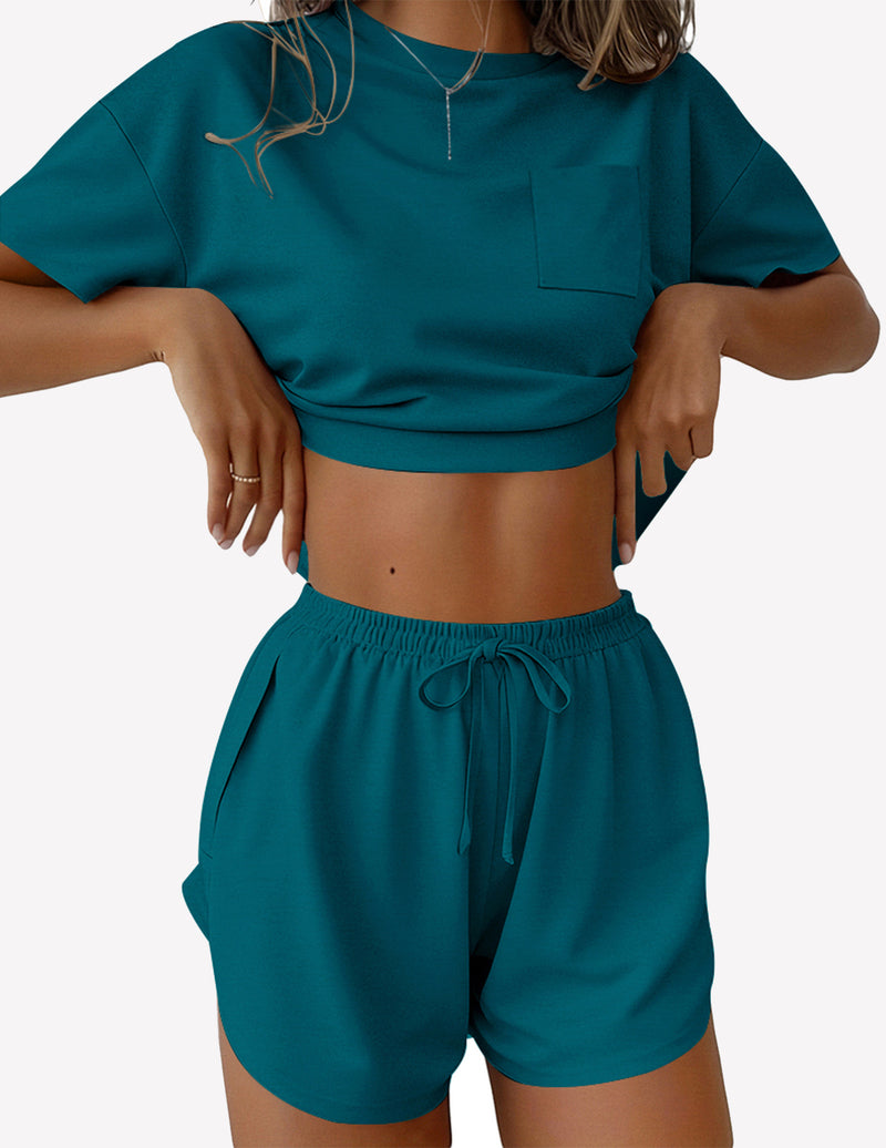 Lounge Sets Side Split Short Pj Sets Cute Pjs 2 Piece