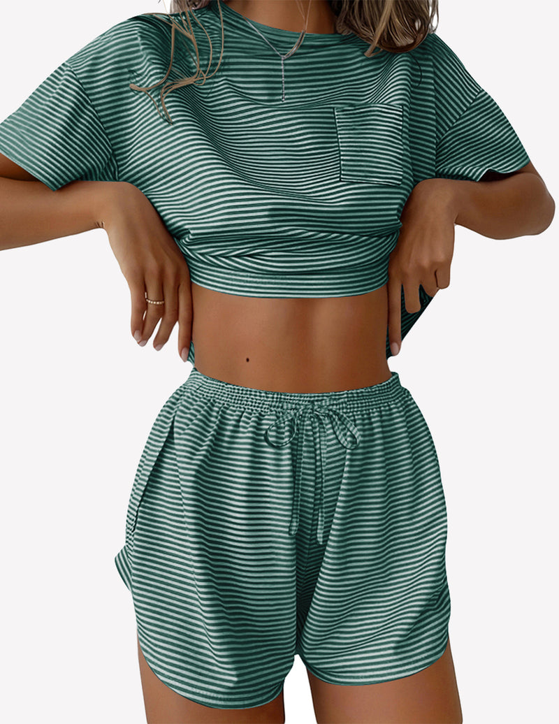 Lounge Sets Side Split Short Pj Sets Cute Pjs 2 Piece