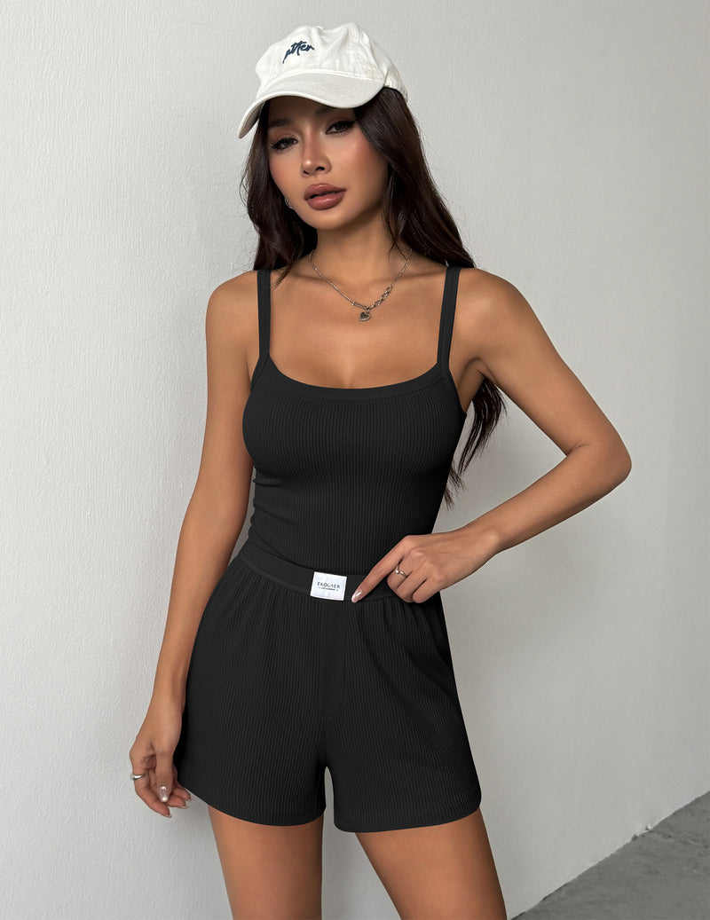 Ekouaer 2-Piece Sleeveless Knit Pajamas Set