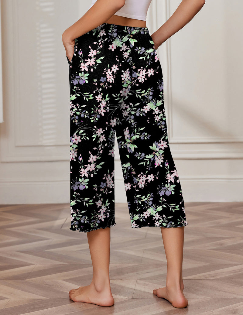 Ekouaer Women's 3-Pack Capri Pajama Pants