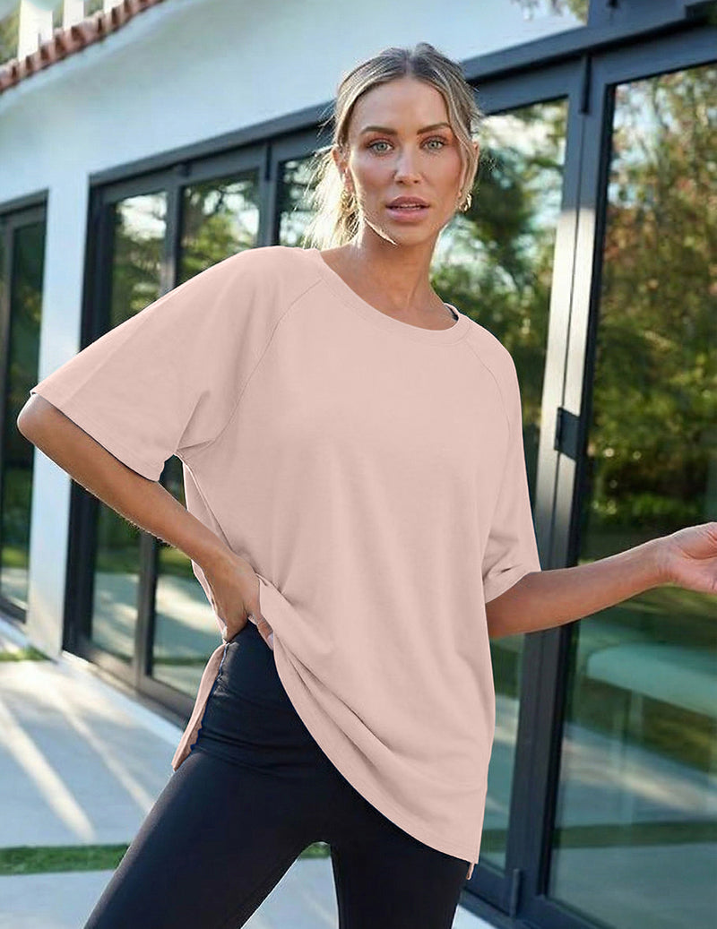 Ekouaer Two Piece Short Sleeve Moisture-Wicking Summer Set