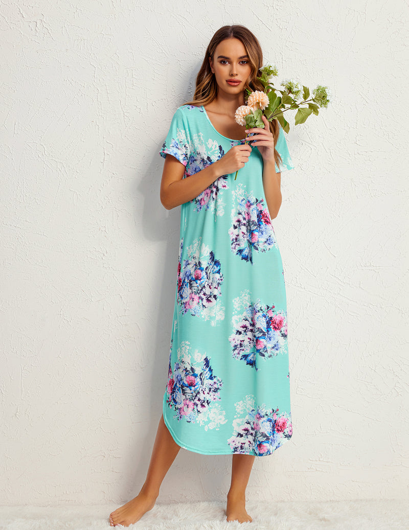 Ekouaer 3-Pack Long Sleeve Plus Size Nightgowns