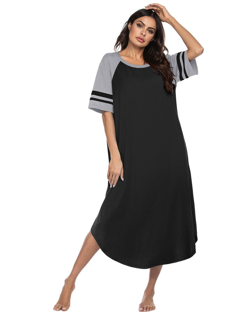 Ekouaer Cotton Long Plus Size Night Gowns