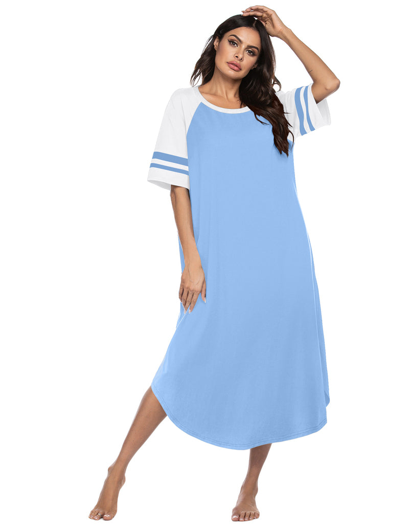 Ekouaer Cotton Long Plus Size Night Gowns