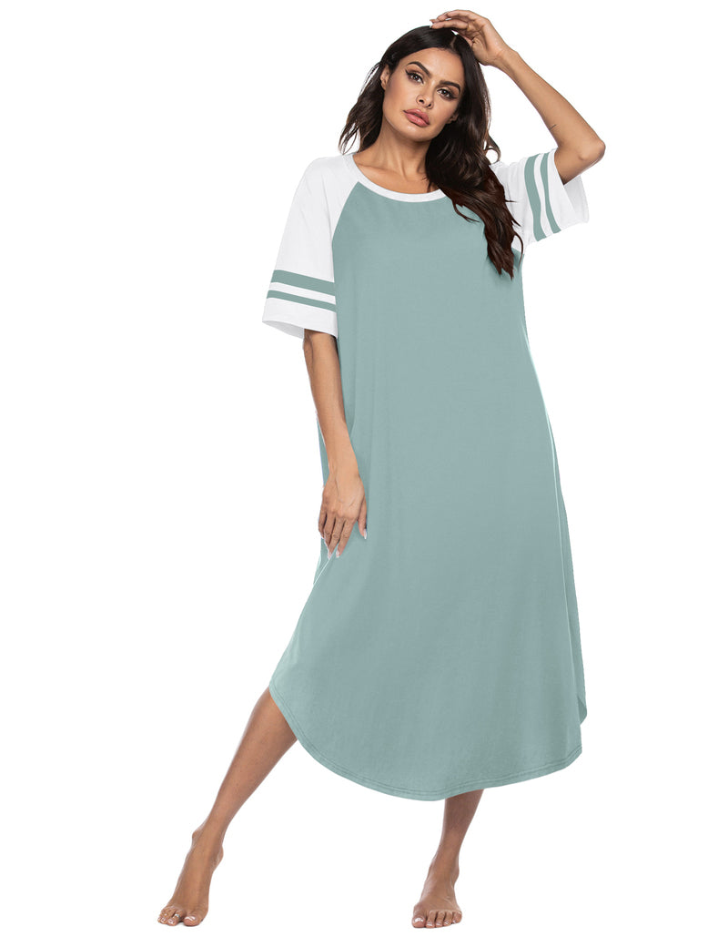 Ekouaer Cotton Long Plus Size Night Gowns