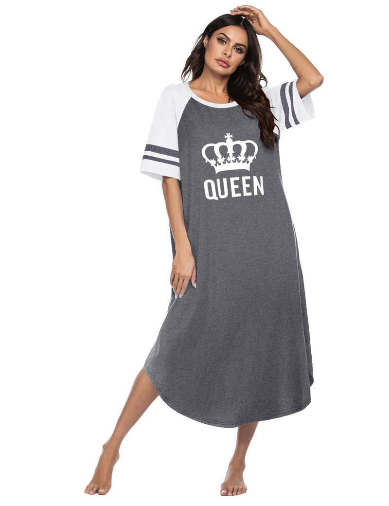 Ekouaer Cotton Long Plus Size Night Gowns