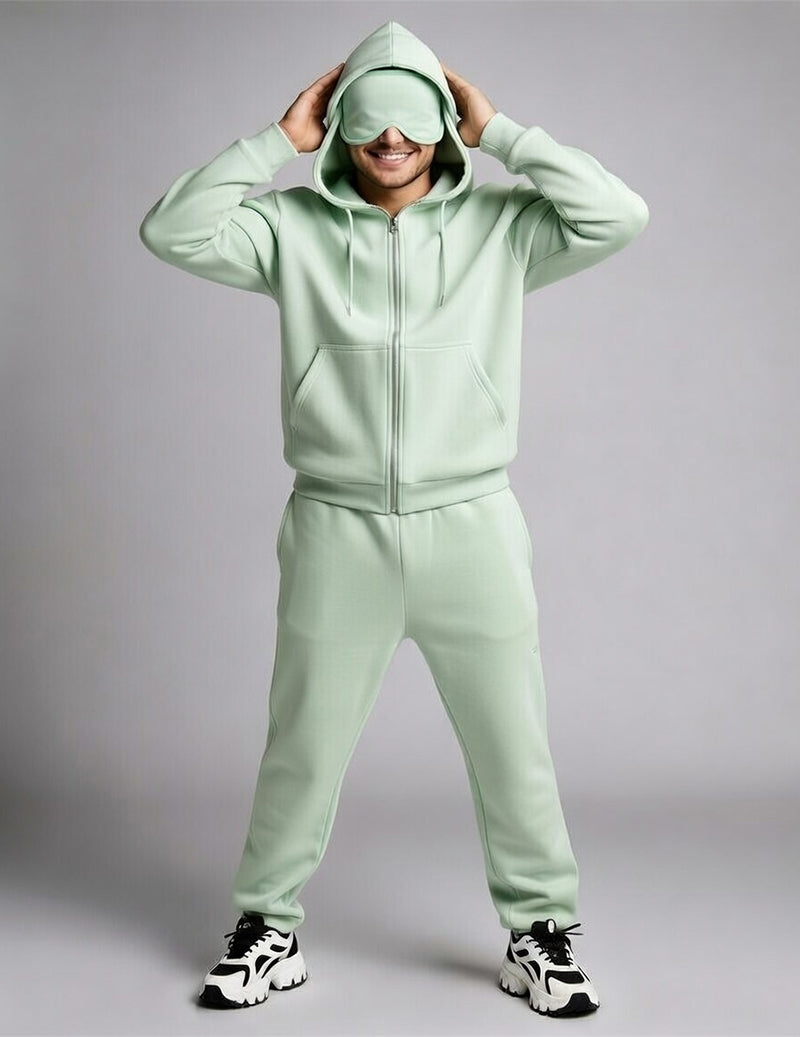 Unisex Oversized Hooded Zip-Up Cozy Tracksuit Set