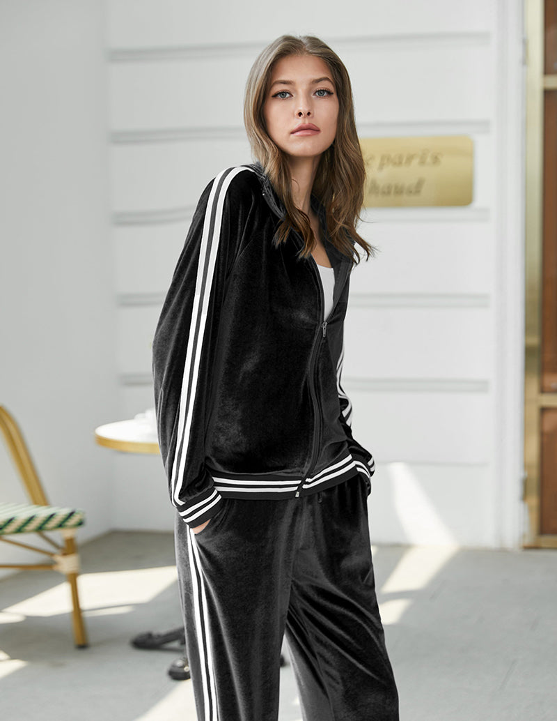 Ekouaer Lounge Outfits Zip Up Tracksuits 2 Piece (US Only)