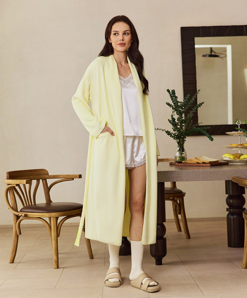 Comfy Soft Knit Fleece Sleep Robe