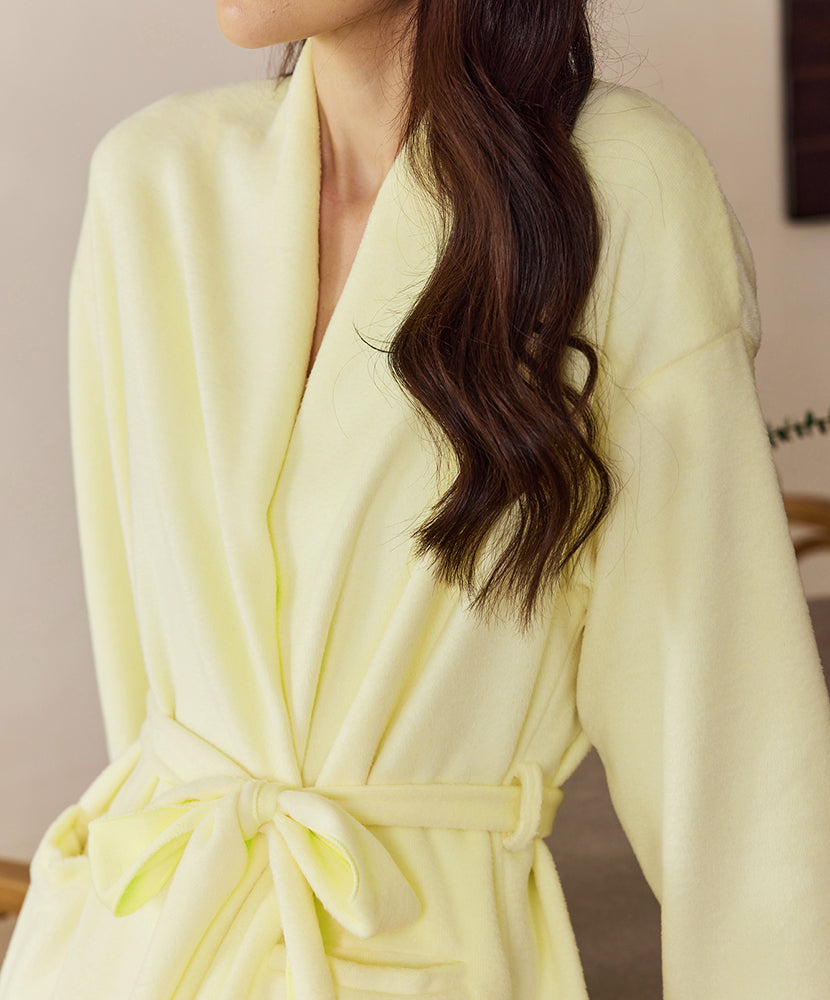 Comfy Soft Knit Fleece Sleep Robe