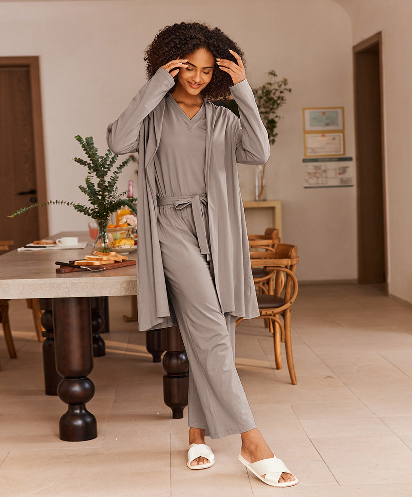 Simple 3-Piece Cotton Lounge Set